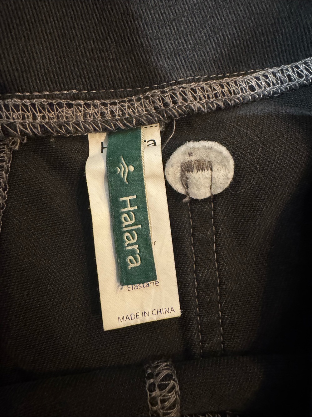 Halara Flex™ High Waisted Crossover Pocket Washed Blk Casual Flare Jeans, size L - Picture 10 of 12